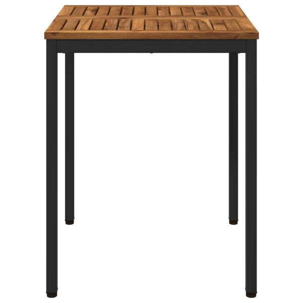 Gartentisch Natürlich und Schwarz 60 x 60,5 x 75 cm