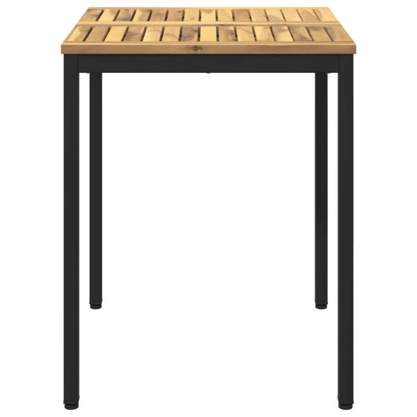 Gartentisch Weiß gewaschen und Schwarz 60 x 60,5 x 75 cm
