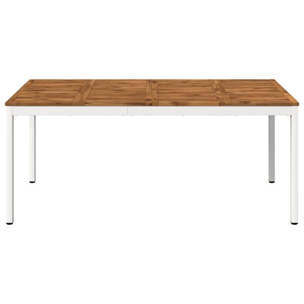 Gartentisch NAARDEN Natur und Weiß 180 x 88,5 x 75 cm
