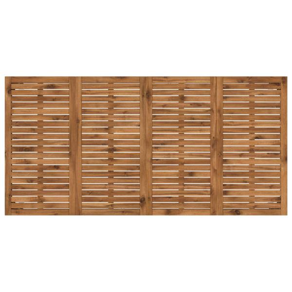 Gartentisch NAARDEN Natur und Weiß 180 x 88,5 x 75 cm