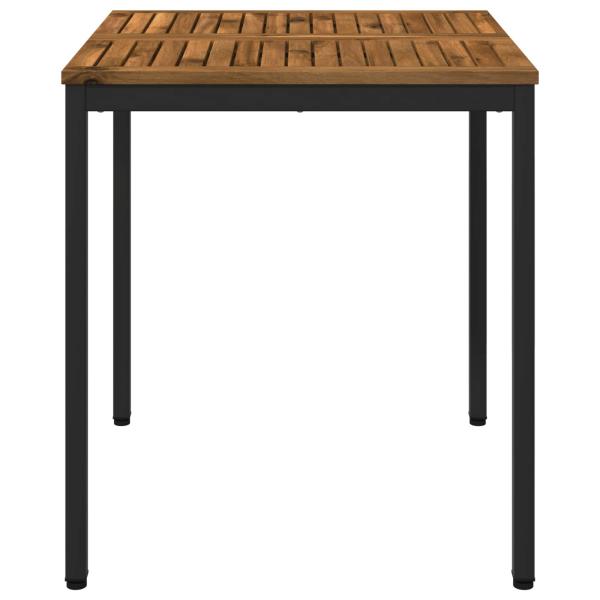 Gartentisch Natürlich und Schwarz 70 x 68,5 x 75 cm
