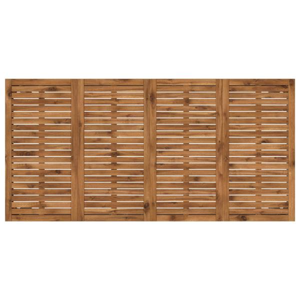Gartentisch NAARDEN Natur und Weiß 147 x 88,5 x 75 cm