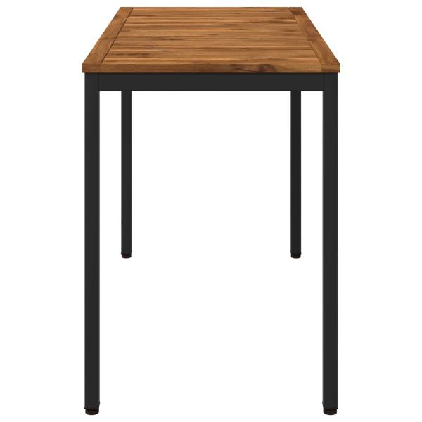 Gartentisch Natürlich und Schwarz 108,5 x 55 x 75 cm