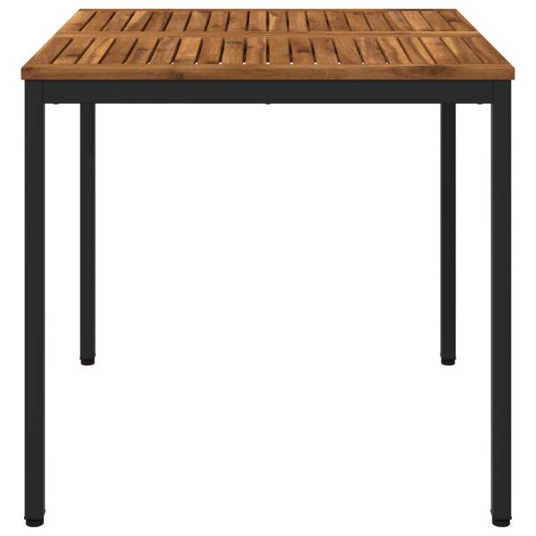 Gartentisch Natürlich und Schwarz 80 x 80,5 x 75 cm