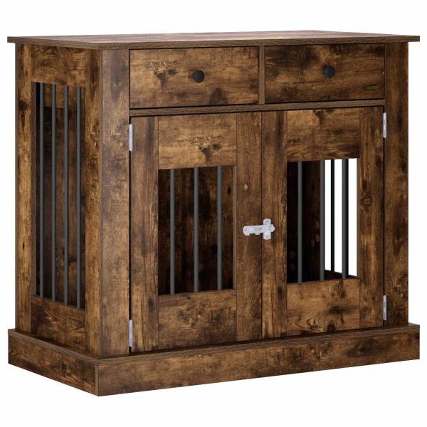 Hundekäfigmöbel Räuchereiche 90 x 47,5 x 80 cm Holzwerkstoff