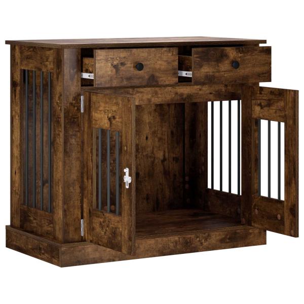 Hundekäfigmöbel Räuchereiche 90 x 47,5 x 80 cm Holzwerkstoff