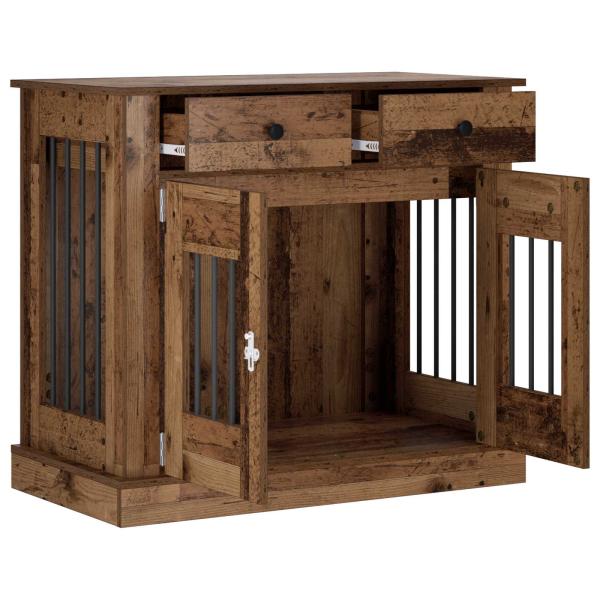 Hundekäfigmöbel Altholz 90 x 47,5 x 80 cm Holzwerkstoff
