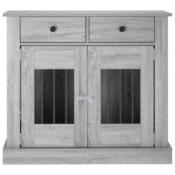 Hundekäfigmöbel Sonoma-Grau 90 x 47,5 x 80 cm Holzwerkstoff