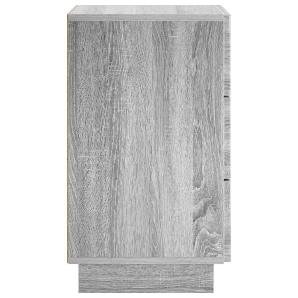 Nachttisch 2 stk. Sonoma-Grau 33,5 x 34,5 x 60 cm Holzwerkstoff