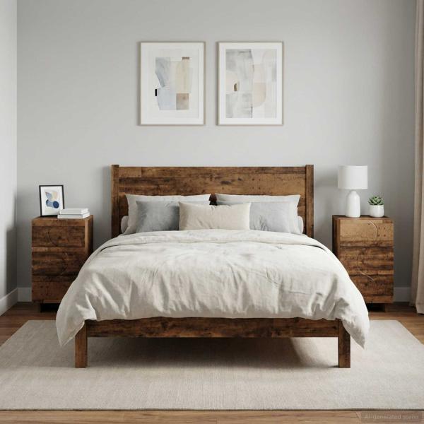 ARDEBO.de - Nachttisch 2 stk. Altholz 33,5 x 34,5 x 60 cm Holzwerkstoff