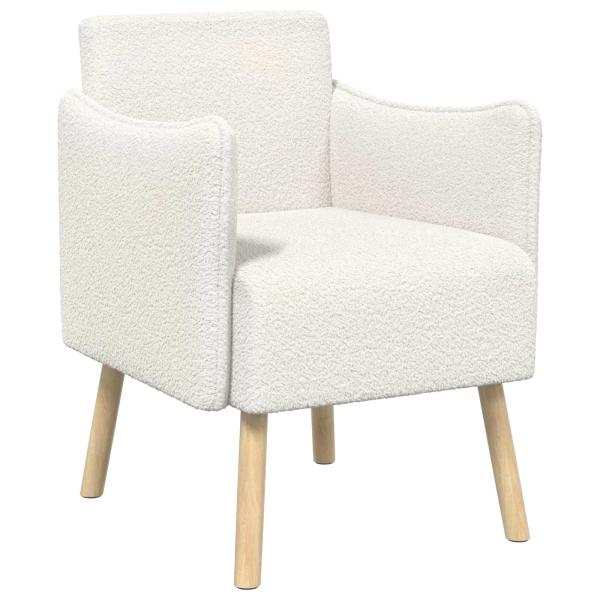 ARDEBO.de - Akzentstuhl Creme Bouclé