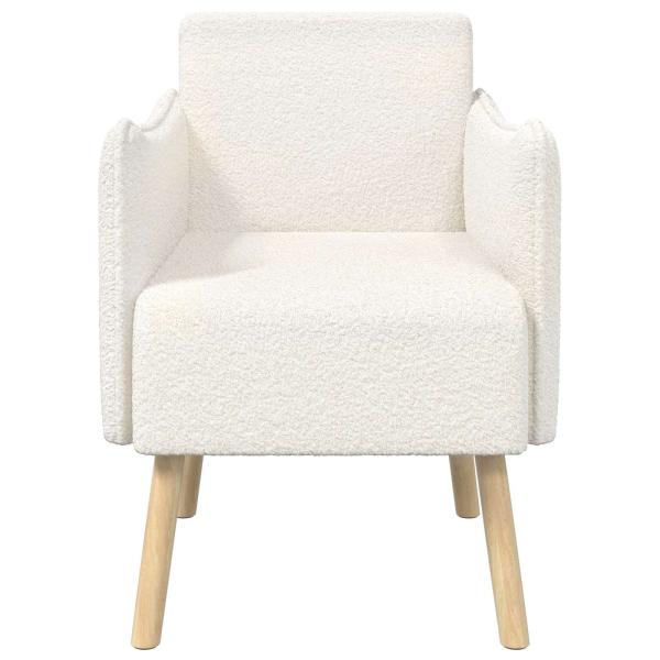 Akzentstuhl Creme Bouclé