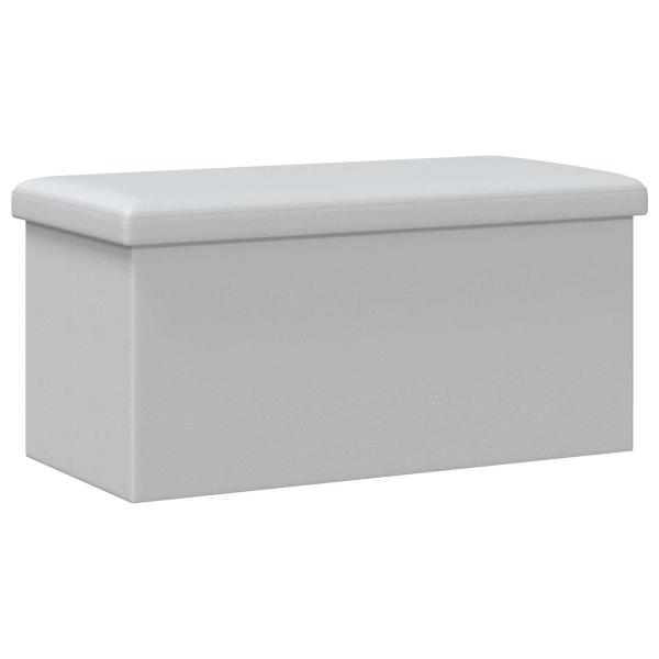 Klappbare Aufbewahrungsbank Weiß 180 kg 80 L 77 x 38 x 38 cm
