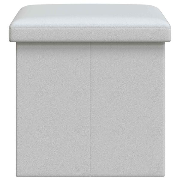 Klappbare Aufbewahrungsbank Weiß 180 kg 80 L 77 x 38 x 38 cm