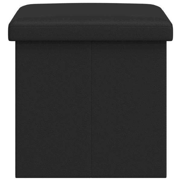 Klappbare Aufbewahrungsbank Schwarz 180 kg 80 L 77 x 38 x 38 cm