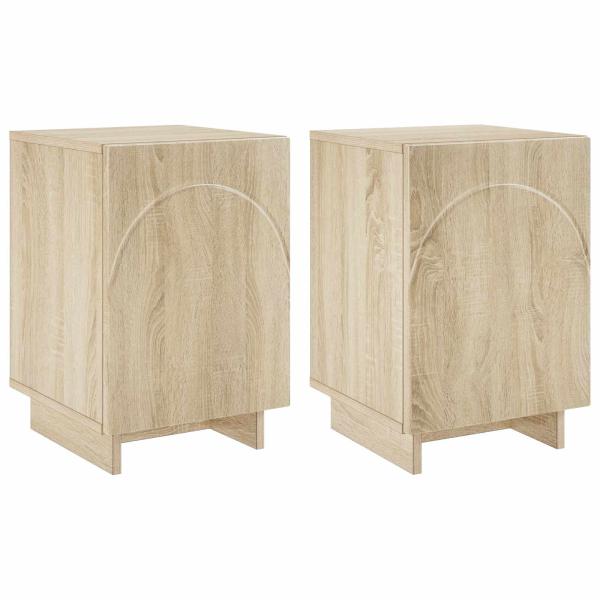 Nachttisch 2 stk. Sonoma-Eiche 33,5 x 34,5 x 50 cm