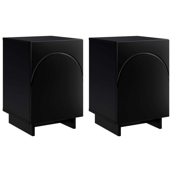 Nachttisch 2 stk. Schwarz 33,5 x 34,5 x 50 cm Holzwerkstoff