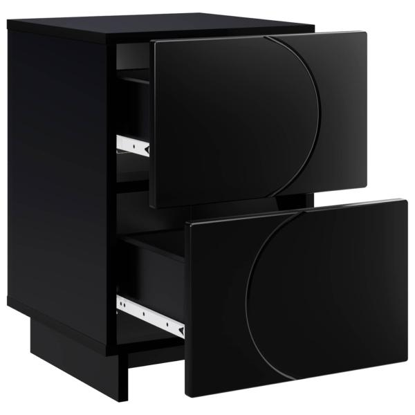 Nachttisch 2 stk. Schwarz 33,5 x 34,5 x 50 cm Holzwerkstoff