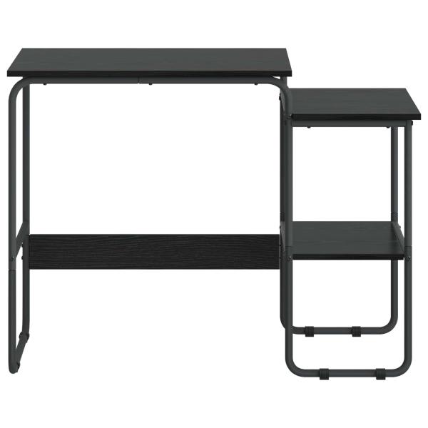 Schreibtisch mit Stauraum Schwarz Eichen-Optik 100 x 50 x 75 cm