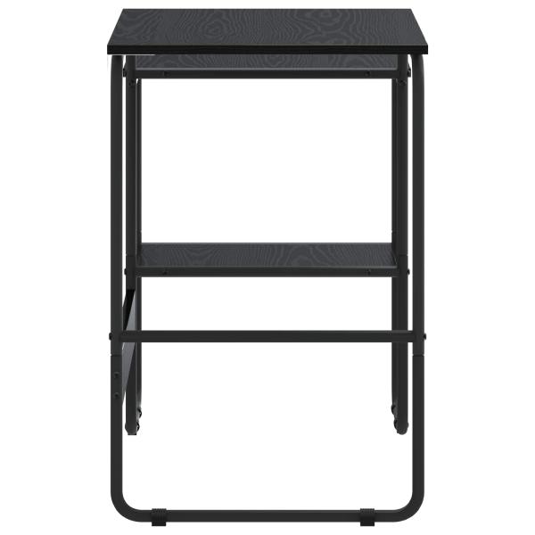Schreibtisch mit Stauraum Schwarz Eichen-Optik 100 x 50 x 75 cm