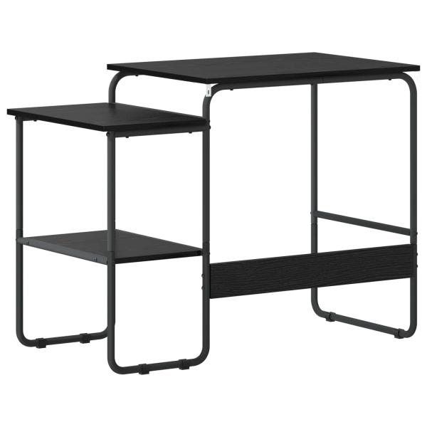 Schreibtisch mit Stauraum Schwarz Eichen-Optik 100 x 50 x 75 cm