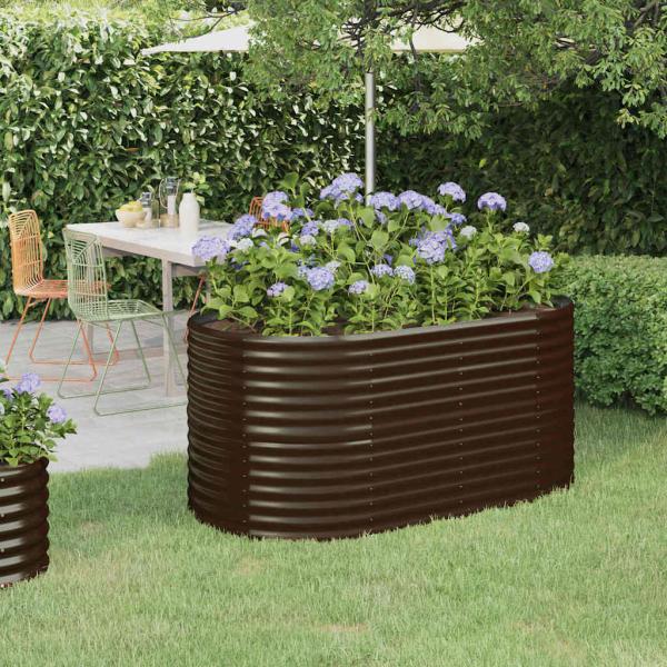 ARDEBO.de - Hochbeet Verzinkter Stahl 152x80x68 cm Braun