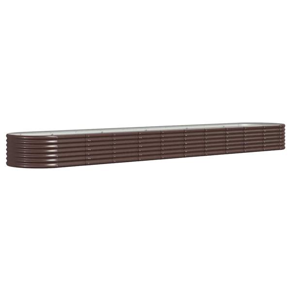 Hochbeet Verzinkter Stahl 440x80x36 cm Braun