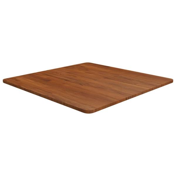 ARDEBO.de - Tischplatte Quadratisch Dunkelbraun 70x70x1,5cm Eiche Behandelt