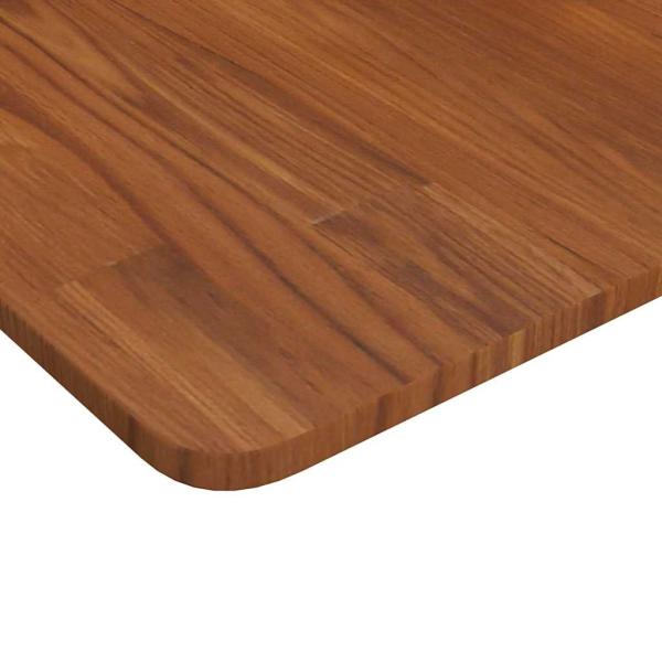 Tischplatte Quadratisch Dunkelbraun 70x70x1,5cm Eiche Behandelt