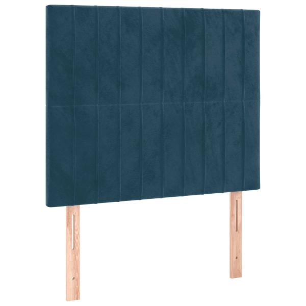 Bettgestell ohne Matratze Dunkelblau 120x190 cm Samt
