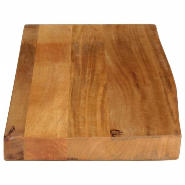 Tischplatte mit Baumkante 80x30x2,5 cm Massivholz Mango