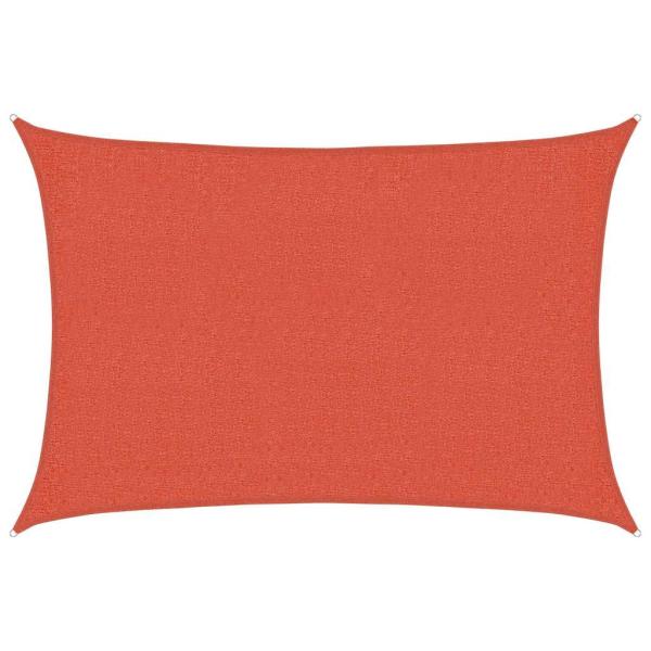 Sonnensegel 160 g/m² Terrakottarot 2x3 m HDPE