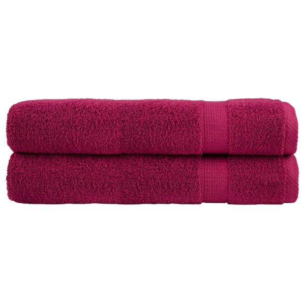 Premium Handtücher SOLUND 2 Stk. Bordeaux 100x200 cm 600 g/m²