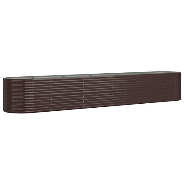 Hochbeet Verzinkter Stahl 440x80x68 cm Braun
