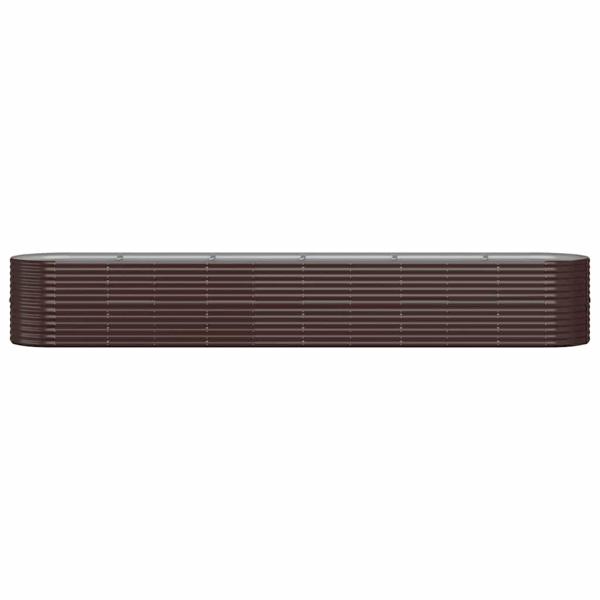 Hochbeet Verzinkter Stahl 440x80x68 cm Braun