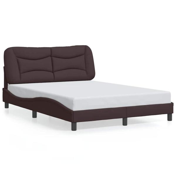 Bettgestell ohne Matratze "Hvar" Dunkelbraun 120x200 cm Stoff