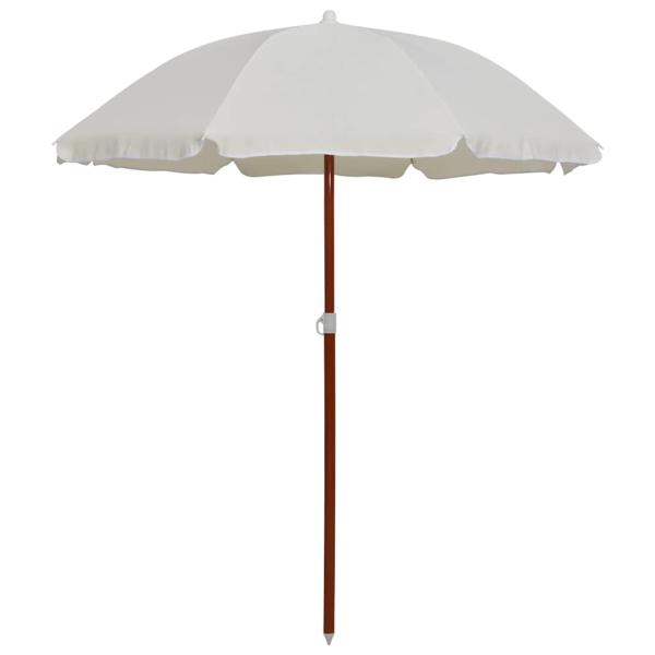 ARDEBO.de - Sonnenschirm mit Stahl-Mast 180 cm Sandweiß