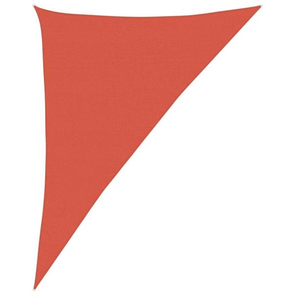 Sonnensegel 160 g/m² Terrakottarot 4x5x6,8 m HDPE