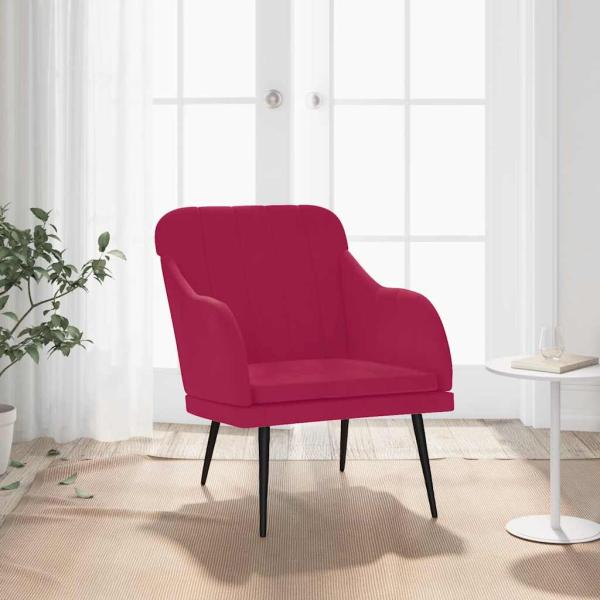 ARDEBO.de - Sessel Weinrot 63x76x80 cm Samt