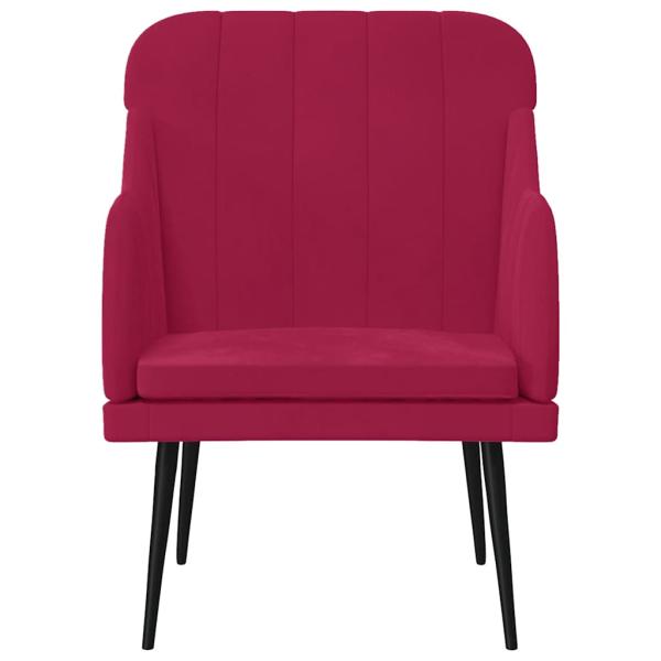 Sessel Weinrot 63x76x80 cm Samt