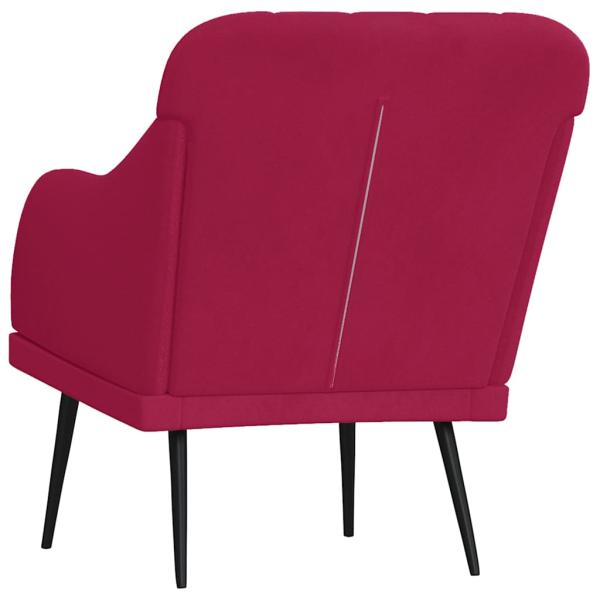 Sessel Weinrot 63x76x80 cm Samt