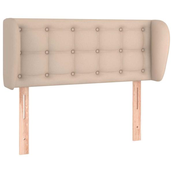 Kopfteil mit Ohren Cappuccino-Braun 83x23x78/88 cm Kunstleder