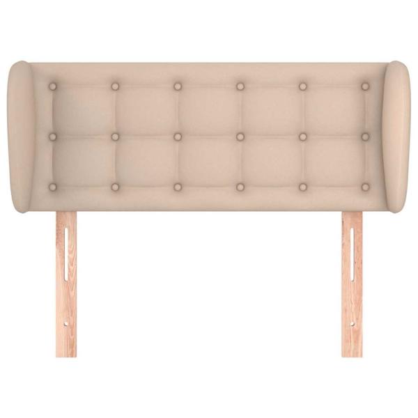 Kopfteil mit Ohren Cappuccino-Braun 83x23x78/88 cm Kunstleder