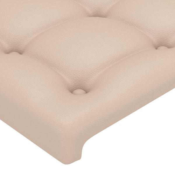 Kopfteil mit Ohren Cappuccino-Braun 83x23x78/88 cm Kunstleder