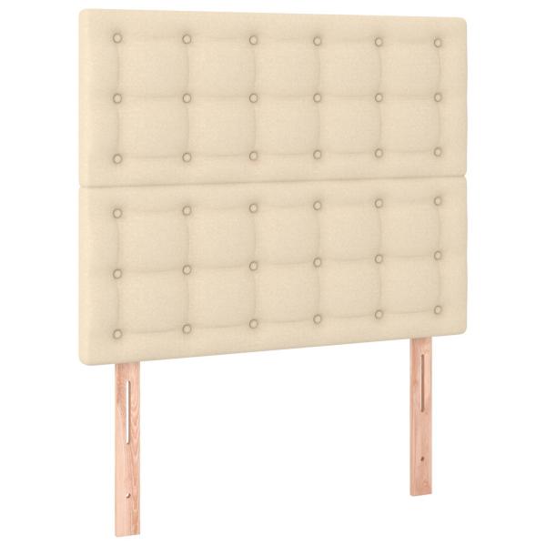 Boxspringbett mit Matratze Creme 120x190 cm Stoff