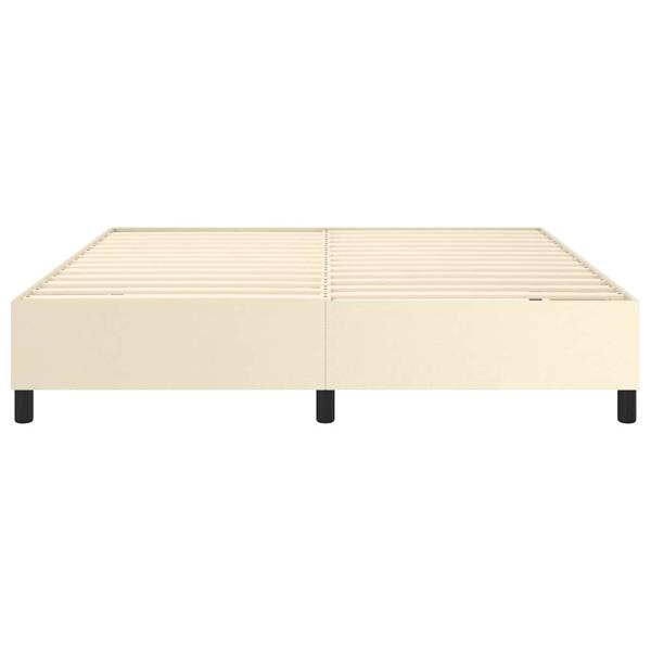 Boxspringbettgestell Creme 160x200 cm Kunstleder
