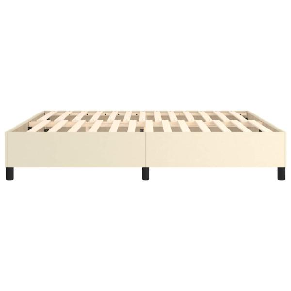 Boxspringbettgestell Creme 160x200 cm Kunstleder