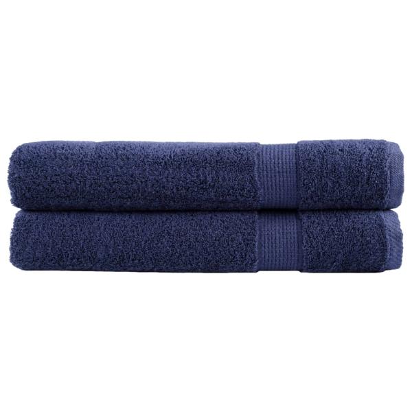 Premium Handtücher SOLUND 2 Stk. Marineblau 100x200 cm 600 g/m²