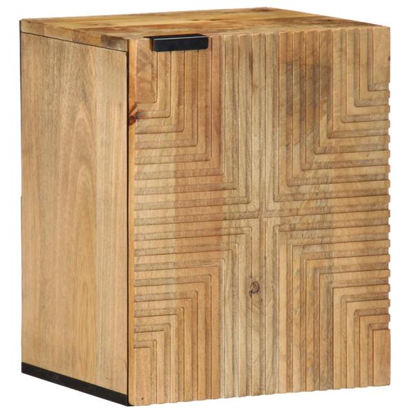 ARDEBO.de - Bad-Hängeschrank Braun 38x33,5x48 cm Massivholz Mango