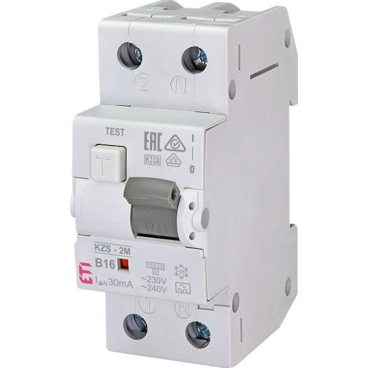 ARDEBO.de - FI/LS-Schutzschalter 1 polig + N Typ A "KZS-2M" B 16 A 30 mA 10kA
